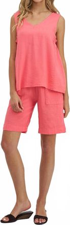 M Made in Italy Woven Tank Top In Sunset