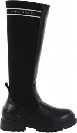 U.S.Polo Association U.s. Polo Assn., Schoenen, Dames, Zwart, 36 EU, Leer, Bruna 001A Hoge Laars