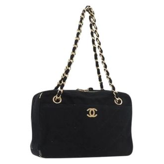 Chanel Pre-owned Shoulder Bags, female, Black, Size: ONE SIZE Pre-owned Vintage Hand Bag