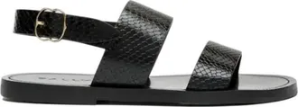 Bally Python-Printed Leather Sandals