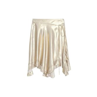 Zadig&Voltaire Jetos Satin Skirt - Dames - Rokken - Geel - Maat: M Satijn