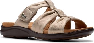 Clarks Kitly Slide Sandal in Metallic Leather at Nordstrom Rack, Size 9.5