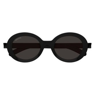 Gucci Grey Oval Ladies Sunglasses GG1722SA 001 53