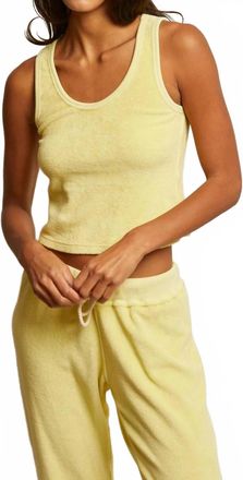 perfectwhitetee Cruise Terry Tank Top In Banana