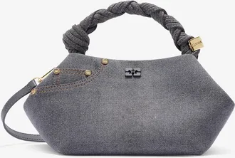 Ganni Grey Washed Small Bou Bag