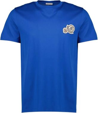 Moncler T-shirt con applicazione - Blu