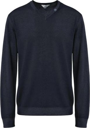 Malo Scollo V Rasato - Heren - V-hals truien - Blauw - XL - Truien & Vesten
