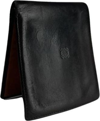 Loewe Pre-owned Leather Wallet - unisex - Vintage Accessoires - Zwart - ONE Size - Leer - Vintage