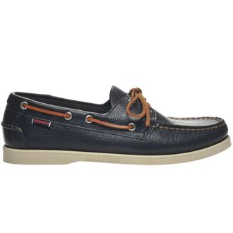 Sebago Sailor Shoes, male, Blue, Size: 8 1/2 US Portland Martellato