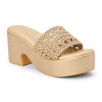 Matisse Footwear Womens Cove Block Heel Sandal In Gold