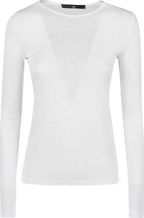 Liviana Conti Long Sleeve Cotton Blend T Shirt