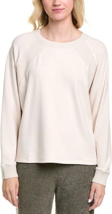 Barefoot Dreams Malibu Collection Brushed Fleece Mix Raglan Pullover