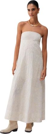 Liu Jo Floral Sequin Dress - Dames - Maxi kleedjes - Wit - M - Katoen - Kleedjes