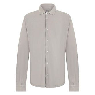 Fedeli Casual Shirts, male, Gray, Size: 5XL Long-sleeved Shirt