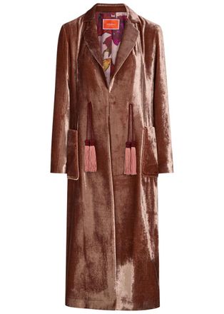 La DoubleJ LA Double J Duster Tassel Velvet Coat - Brown - 42 (UK10 / S)