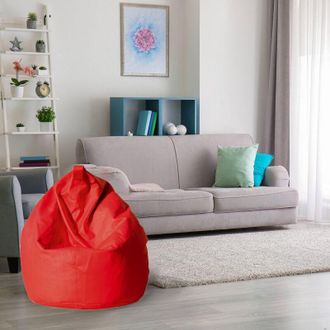 Talamo Italia Dmora Pouf &Eacute;l&eacute;gant, Couleur Rouge, Dimensions 80 X 120 X 80 Cm