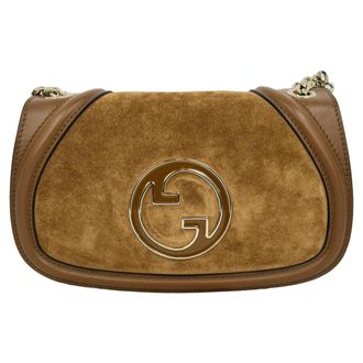 Gucci Gucci Blondie Kleine Schoudertas in Bruin Su&egrave;de
