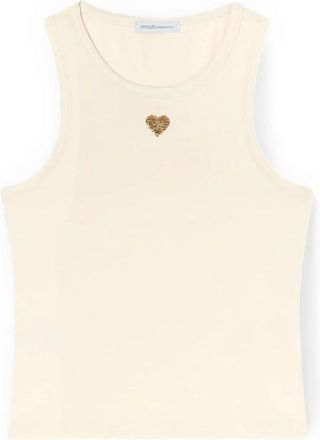 Motivi Sleeveless Tops - Dames - Tops zonder mouwen - Beige - XS - Katoen - Tops
