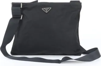 Prada Black Messenger Bag Shoulder Bag (Pre-Owned)