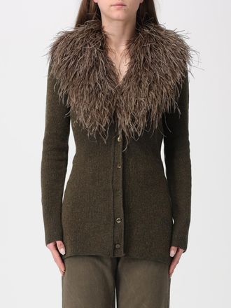 Blumarine Cardigan in lana con piume amovibili Blumarine