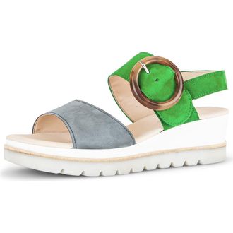 Gabor Wedge Sandal in Green at Nordstrom, Size 10.5Us