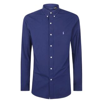 Polo Ralph Lauren Lange Mouw Sportshirt - Heren - Casual Overhemden - Blauw - M - Overhemden