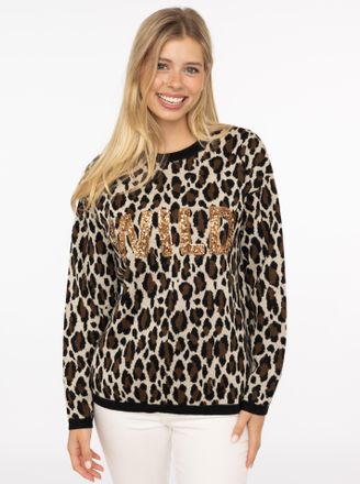 Zwillingsherz Strickpullover ZWILLINGSHERZ Wild, Damen, Gr. L/XL, gold, Strick, Obermaterial: 70% Polyacryl, 30% Wolle, gemustert, mehrfarbig, Rundhals, Pullover St
