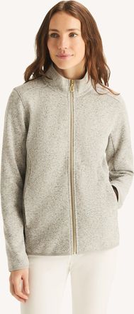 Nautica Womens Mock-Neck Fleece Full-Zip Jacket