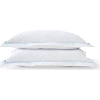 Christy Beaumont Luxury Cotton Percale Pillowcases in Pale Blue at Nordstrom, Size Standard