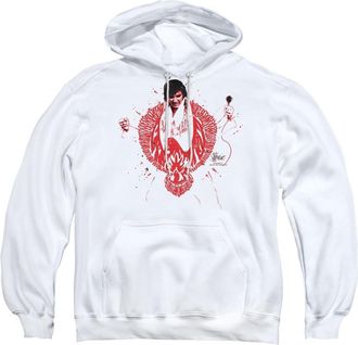 Gildan Elvis Presley Red Pheonix Adult Pull Over Hoodie