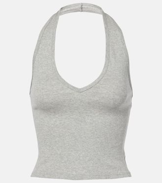 Nili Lotan Britt halterneck cotton jersey top