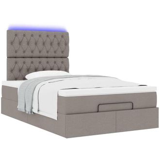 vidaXL Estructura De Cama Otomana Colch&oacute;n Tela Topo 120x190 Cm Vidaxl