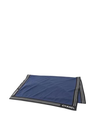Chanel Scialle con logo 1986-1988 - Blu