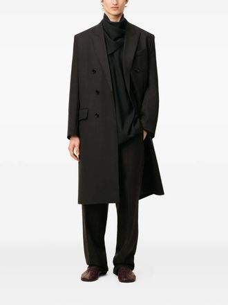 Ami double-breasted wool coat - men - Polyester/Wool/Cotton - 46 - Black