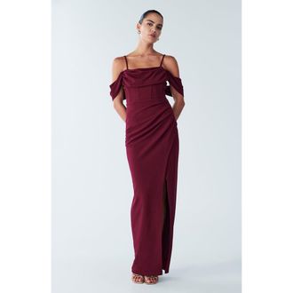 BWLDR Amaliah Dress in Burgundy at Nordstrom, Size 10