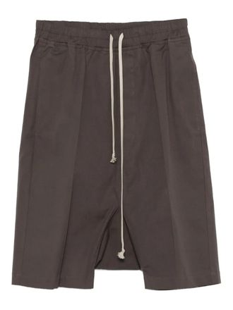 Rick Owens drawstring bermuda shorts - men - Cotton/Spandex/Elastane - 46 - Grey