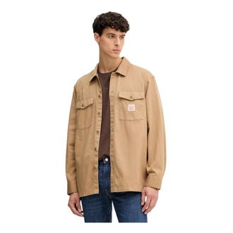Levi's Jassen, Heren, Bruin, XL, Katoen, LS Werkshirt