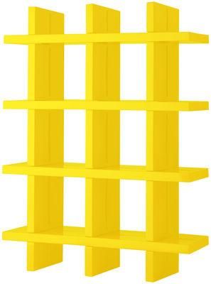 Slide My Book Bookcase plastic material yellow H 184 cm - W 138 cm - Slide Yellow