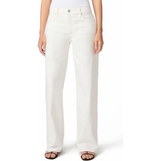 Paige Dana Low Rise Relaxed Straight Leg Jeans in Tonal Ecru at Nordstrom, Size 24