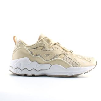 Mizuno Sport Wave Rider 1 Beige Synthetisch Heren Lace Up Trainers D1GA192749