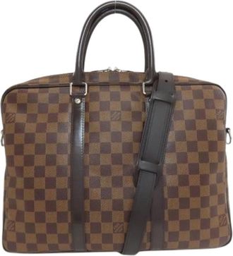 Louis Vuitton Pre-owned Handbags, female, Brown, Size: ONE SIZE Pre-owned Damier Canvas Briefcase
