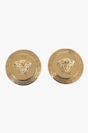 Versace Medusa Metal Earrings in Gold Effect size One Size