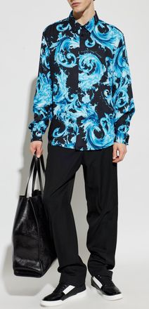 Versace Jeans Couture Shirt With barocco Pattern, Mens, Black