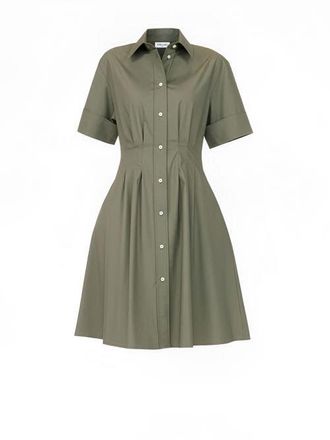 C&acirc;llas Milano Bergamo Fit and flare shirt dress in Olive at Nordstrom, Size 4 It