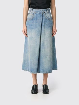 Maison Margiela High-Waisted A-Line Denim Midi Skirt