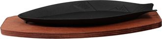 OEM Sart&eacute;n Para Filetes De Pescado, Utensilio Port&aacute;til Para Cocinar Y Servir, Sart&eacute;n Grande De 36 X 16 Cm Con Tabla De Madera