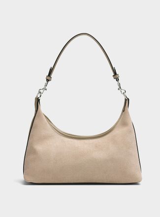 Simons Womens Velvety faux-suede shoulder bag