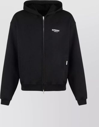 Represent cotton zip hoodie