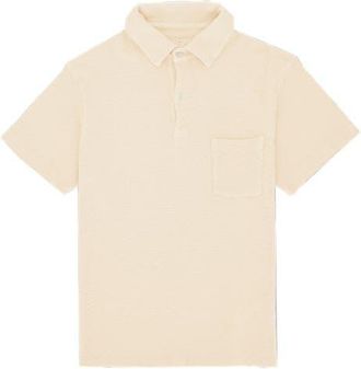 Fortela Missourim Waffle Jersey Short Sleeve Polo in Off White at Nordstrom, Size Xx-Large Eu