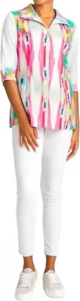 Berek Vertical Vest Colorful Rainbow Pastel Blouse In Multi